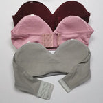 Strapless Bra Tube Top Women Crop Top Non-wire Invisible Bra 3/4 Cup Underwear Sexy Lingerie Cotton Bandeau Bra Removable Pads