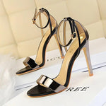 BIGTREE Shoes 11 cm High Heeled Sandals Women Summer Shoes Stiletto High Heels Open toed hollowed out Women Sandals Party Shoes