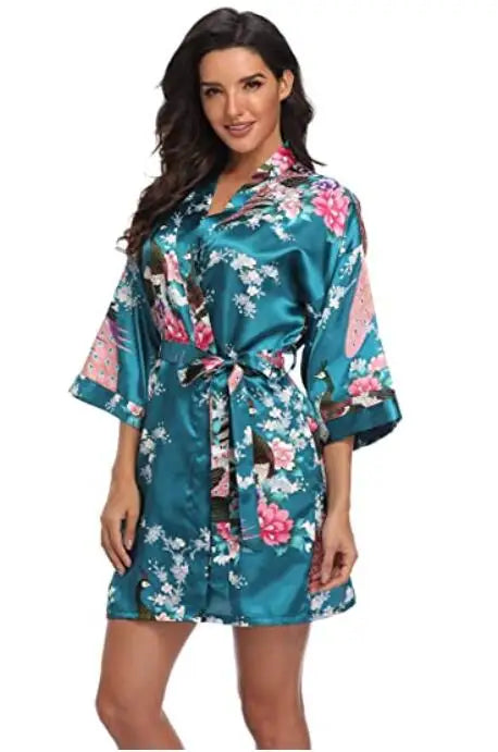 Rayon Robes Women Nightwear Flower Home Clothes Intimate Lingerie Casual Kimono Bath Gown Lady Sexy Night Dress Oversize 3XL