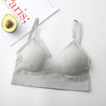 Women Tube Top Seamless Bra Crop Top Solid Color Sports Sexy Lingerie Active Bra Tops Underwear With Removable Pads