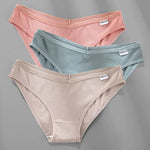 3PCS M-2XL Women Cotton Panties Briefs Female Sexy V Wasit Underwear Ladies Underpants Pantys Girls Plus Size Intimates Lingerie