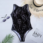 Striped Women One Piece Swimsuit High Quality Swimwear Printed Push Up Monokini Summer Bathing Suit Tropical Bodysuit Female