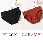 2Pcs/Set Women Panties Low Rise Briefs Seamless Underwear Female Full Coverage Back Bottoms Sports Underpants Sexy Lingerie M-L