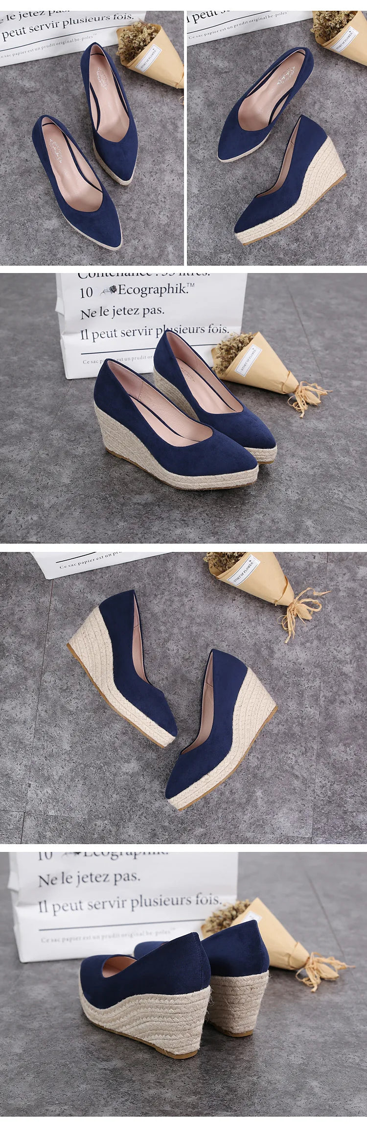 Suede princess women wedge shoes pointed toe pumps high heels platform Mary Jane office lady pumps party espadrilles cute shoesb