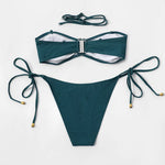 ZTVitality Solid Plaid Sexy Bikini 2026 Hot Sale Padded Bra Removable Straps Bandage Swimsuit Beach Wear Swimwear Women Biquini