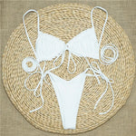 Sexy Ruffle Frilled Micro Thong Bikini 2025 Women Swimwear Female Swimsuit Two-pieces Bikini set String Bather Bathing Suit Swim