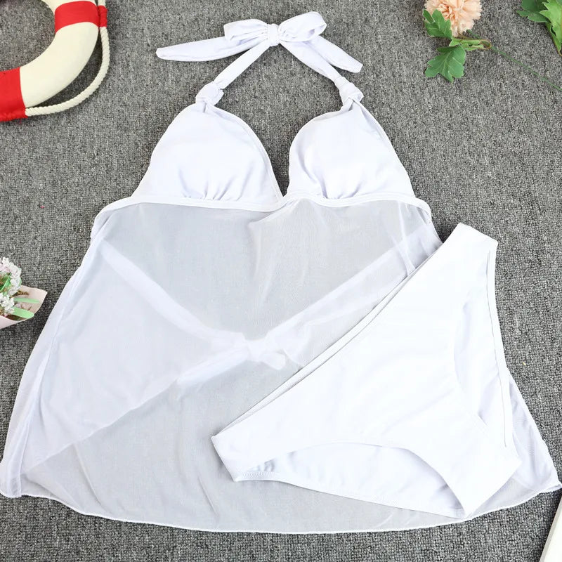 Tankini Swimwear Women 2025 Sexy Swimsuit Summer Bathing Suit Bikini Set Plus Size Women's Swimsuits Beach Wear Swimming Suit
