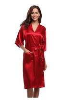 Hiloc Solid Color Sleepwear Robe Lace Up Peignoirs For Women Pajama Flare Sleeves Bathrobes Female Nightwear Elegant Loungewe
