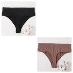 2Pcs/Set Women Panties High Waist Panties Sexy Bodyshaper Thongs Female Underpants Seamless Underwear Sports G-string Intimates
