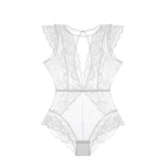JYF Brand Vintage Sexy Onesies Ultra thin Lace Sleeveless Sleepwear Backless Transparent Mesh Cozy Soft Women's Pajamas