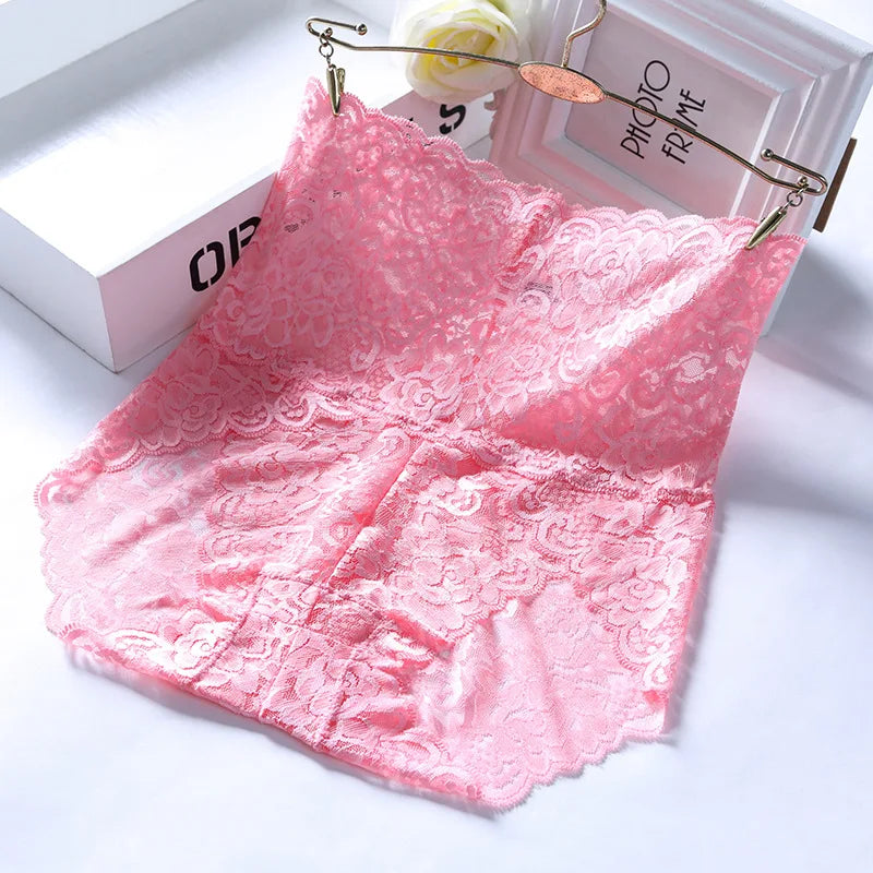 Sexy Lace Shapers Panties Europe Women Seamless Hip Raise Slimming Tummy Control Briefs Transparent 3XL Plus Size Lingerie