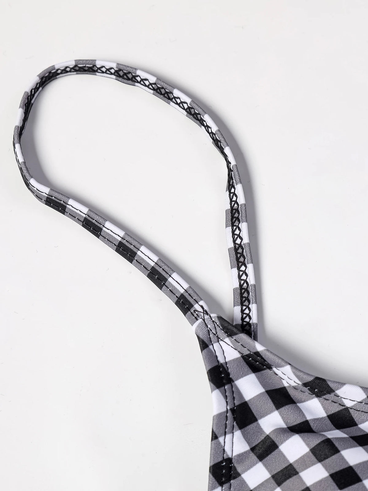 ZTVitality Bow Plaid Bikinis Push Up Sexy Bikini 2021 Hot Sale Straps Padded High Waist Swimsuit Retro Swimwear Women Biquini