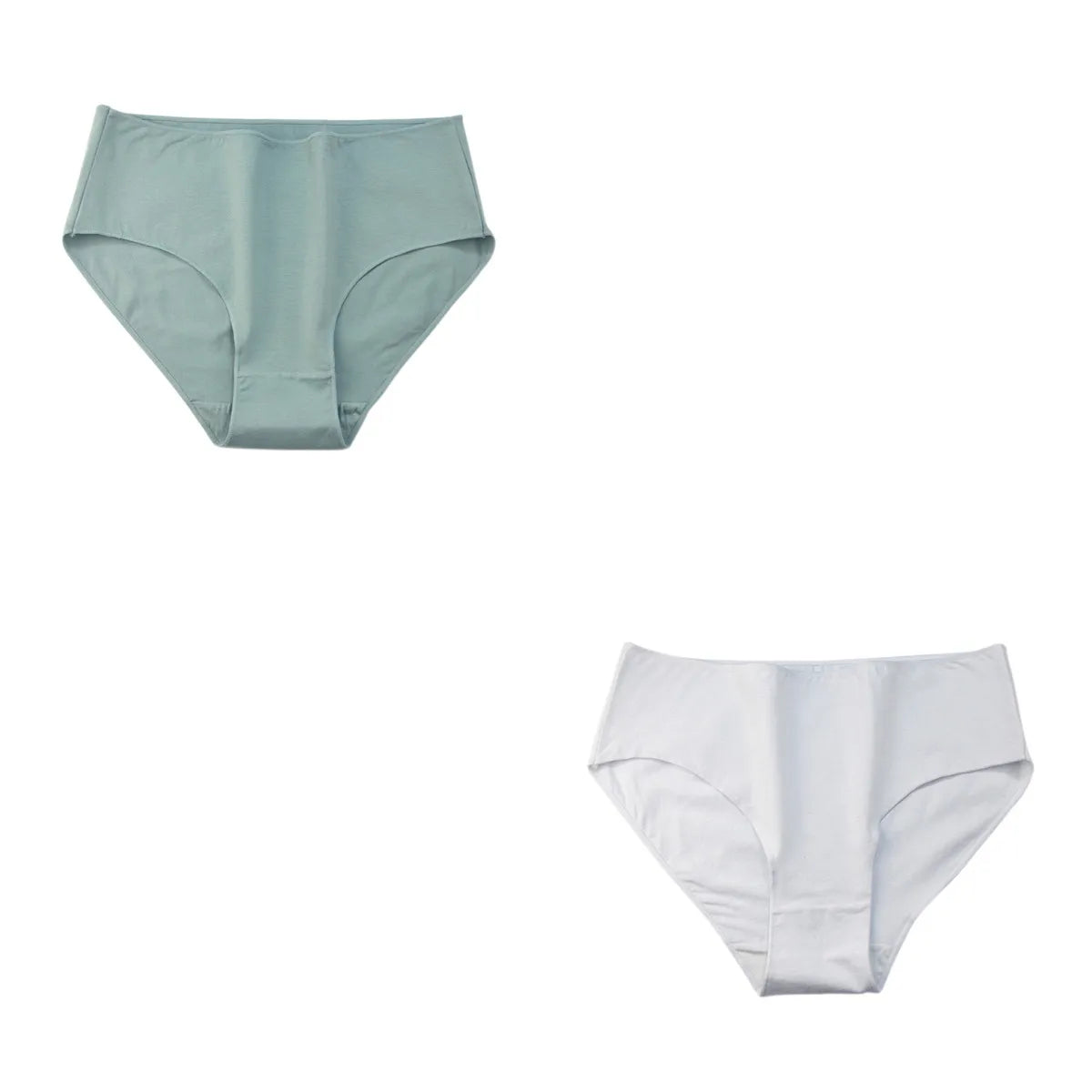 2PCS/Set Cotton Briefs Women High Waist Underpants Solid Color Lingerie Female Comfot Breathable M-2XL Panties Intimates