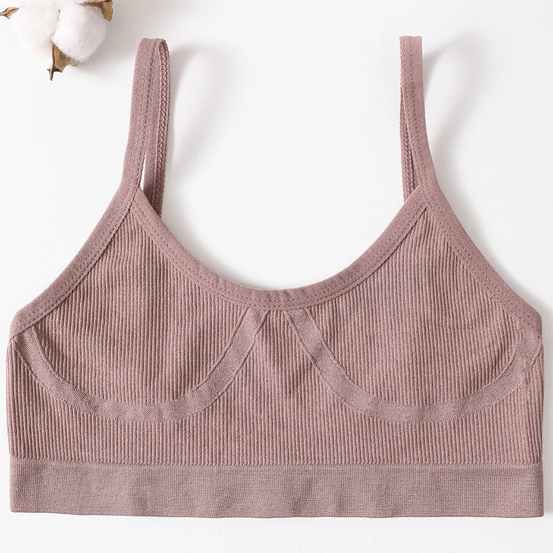 Sexy Women Bra Panties Set High Rise G-String Sports Bra Top Seamless Underwear Fitness Bra Top Female Lingerie Set Intimates