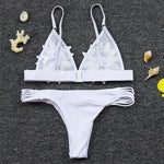 3D Flower Wrinkled Crinkled Bikini 2026 Women Bikinis Female Brazilian Swimwear Two pieces Swimsuit Bikini Set Bathing Suit Swim