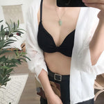 Wire Free Bras For Women Push-Up Bra Sexy Lingerie Padded Bra Top Seamless Underwear Solid Color Brassiere Intimates