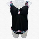 Summer Swimwear for Women Tankini Swimsuit Vintage Push Up Bathing Suit 3XL Blue Black Beachwear Female Women's Swimwear 2019