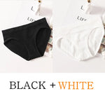 2Pcs/Set Women Panties Low Rise Briefs Seamless Underwear Female Full Coverage Back Bottoms Sports Underpants Sexy Lingerie M-L
