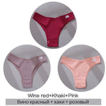 3Pcs/Set Cotton Women Briefs Sexy Seamless Brazilian Panties Female Low Rise Underwear Breathable Underpants Girls M-XL Intimate