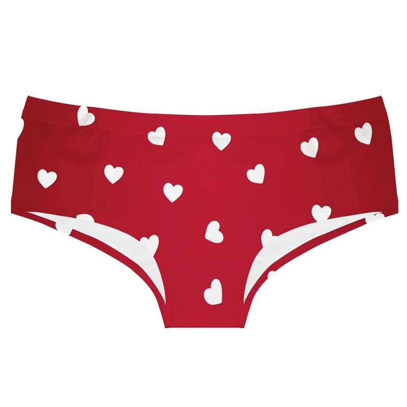 Original Valentine's Day Theme Printed Women Underwear Stretch Comfortable Panties Peach Hips Seamless Women Briefs
