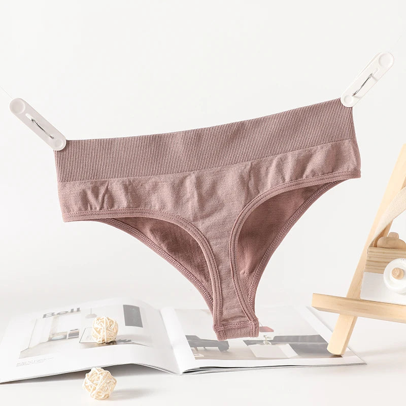 2Pcs/Set Women Panties High Waist Panties Sexy Bodyshaper Thongs Female Underpants Seamless Underwear Sports G-string Intimates
