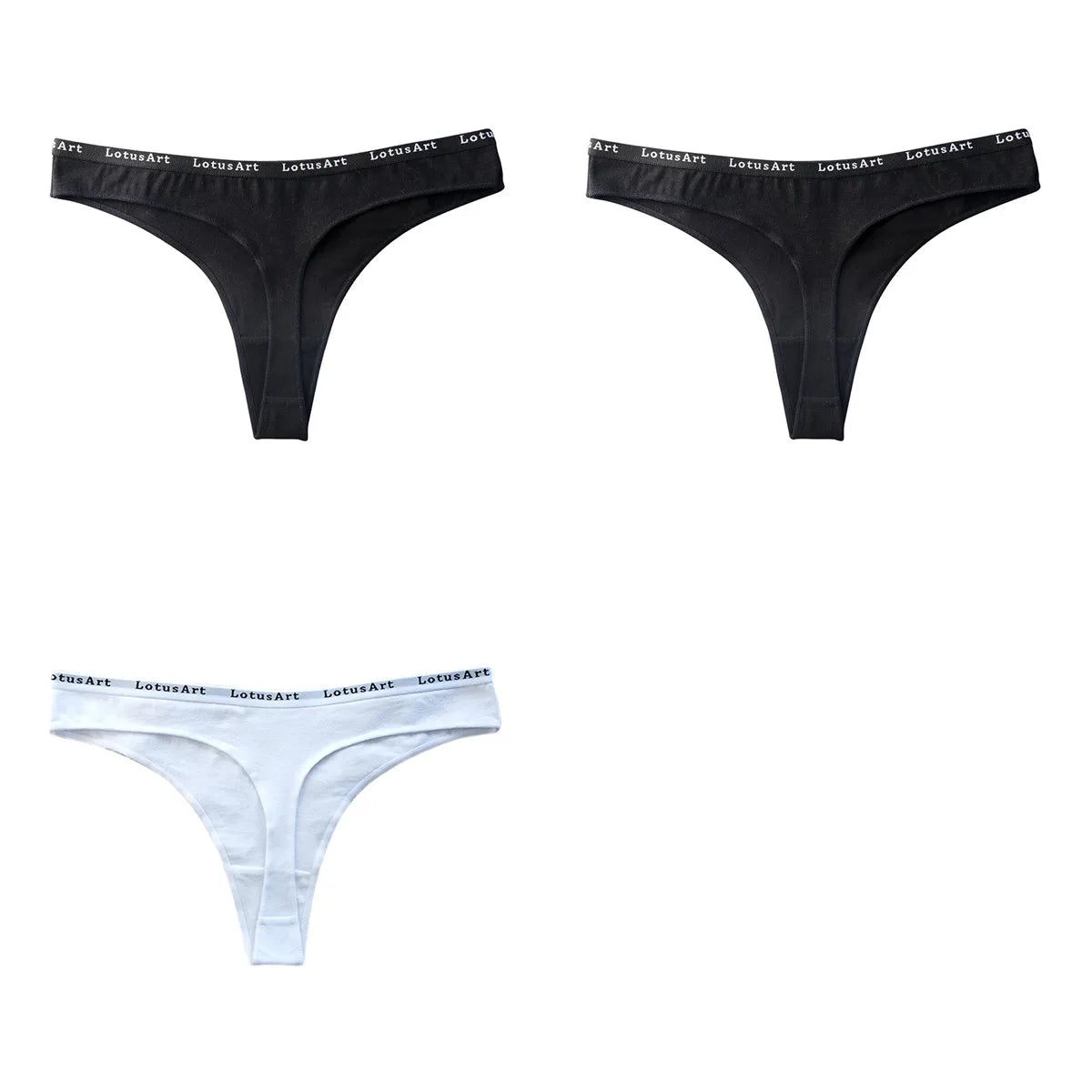 3Pcs/Set Cotton Panties Sexy G-string Low Rise Panties Women Seamless Underwear Set Female Underpants Breathable Lingerie Panty