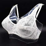 Womens Ultra-thin See Through Bras For Men Mesh Seamless Bralette Embroidery Sexy Lingerie Plus Size Brassiere