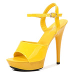 Womens High Heels Sandals 13cm Sexy Stripper Party Pumps Shoes Women Gladiator Platform Candy Color Sandals9j4r