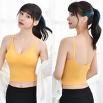 Women Tube Tops Seamless Bra Crop Top Sports Underwear Streetwear Fitness Tops Cami With Removable Pads Solid Color Lingerie