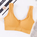 Women Crop Tops Female Tank Top Seamless Underwear Sexy Lingerie Sport Fitness Bra Top Wireless Padded Camisole