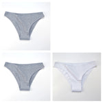 3Pcs/Set Women Cotton Bikini Briefs Skin-Friendly Low Rise Underwear Seamless Edge Soft Stretch Daily Ladies Panties M-XXL