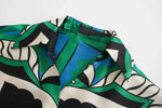 Foridol Oversized Green Print Boho Women Shorts Sets Shirts Shorts Pants Three Pieces Fashion Suits Matching Sets 2025 Summer