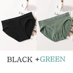2Pcs/Set Women Panties Low Rise Briefs Seamless Underwear Female Full Coverage Back Bottoms Sports Underpants Sexy Lingerie M-L
