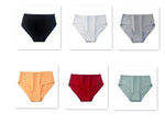 6Pcs/Set Women High Waist Cotton Briefs Breathable Panties Seamless Edge Comfort Underwear Solid Color Soft M-2XL Intimates