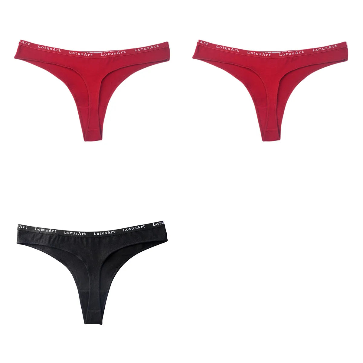 3Pcs/Set Cotton Panties Sexy G-string Low Rise Panties Women Seamless Underwear Set Female Underpants Breathable Lingerie Panty