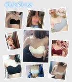 Strapless Bra Tube Top Women Crop Top Non-wire Invisible Bra 3/4 Cup Underwear Sexy Lingerie Cotton Bandeau Bra Removable Pads