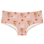 Seamless Milk Silk Lady Underpants Cartoon Santa Claus Reindeer Printed Women'sTriangle Pants Xmas Letter Print Panties