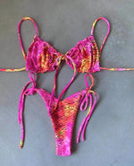RUOTONGSEPT Low Waist Bikinis 2022 Triangle Swimwear Female Swimsuit Women Print Bikini set two-Piece Suit Push Up Bathing Suit