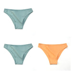3Pcs/Set Women Cotton Bikini Briefs Skin-Friendly Low Rise Underwear Seamless Edge Soft Stretch Daily Ladies Panties M-XXL