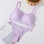 Women Seamless Bra And Panties Set Sexy High Waist Briefs Wire Free Bra Female Sexy Underwear Brazilian Panties Lingerie Set