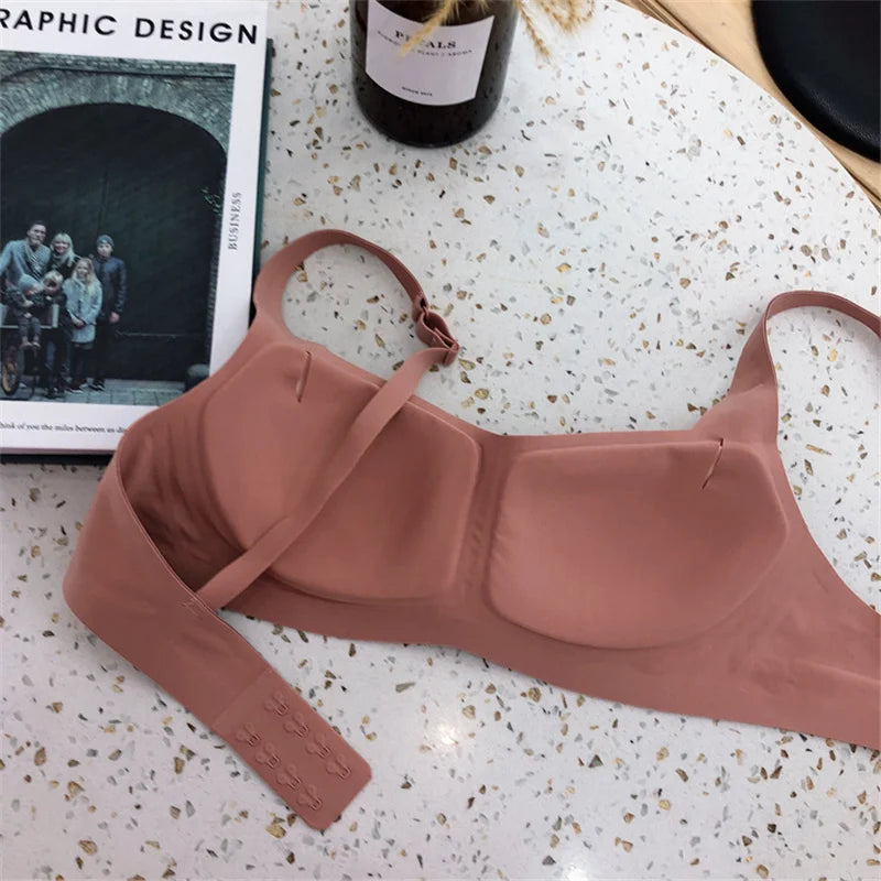 Women's Square Neck Seamless Adjustable Strap Wireless Bra Comfort Sexy Lingerie Invisible Underwear Ladies Intimates S-XL