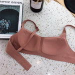 Women's Square Neck Seamless Adjustable Strap Wireless Bra Comfort Sexy Lingerie Invisible Underwear Ladies Intimates S-XL
