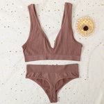 Seamless Bra And Panties Set Push Up Bras Women Sexy Lingerie Female High Waist G-String V-neck Brassiere Underwear Set