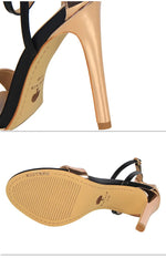 BIGTREE Shoes 11 cm High Heeled Sandals Women Summer Shoes Stiletto High Heels Open toed hollowed out Women Sandals Party Shoes