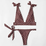 ZTVitality Dot Bandage Sexy Bikini Set 2022 New Padded Bra Low Waist Beachwear Bathing Suit Swimsuit Brazilian Swimwear Women