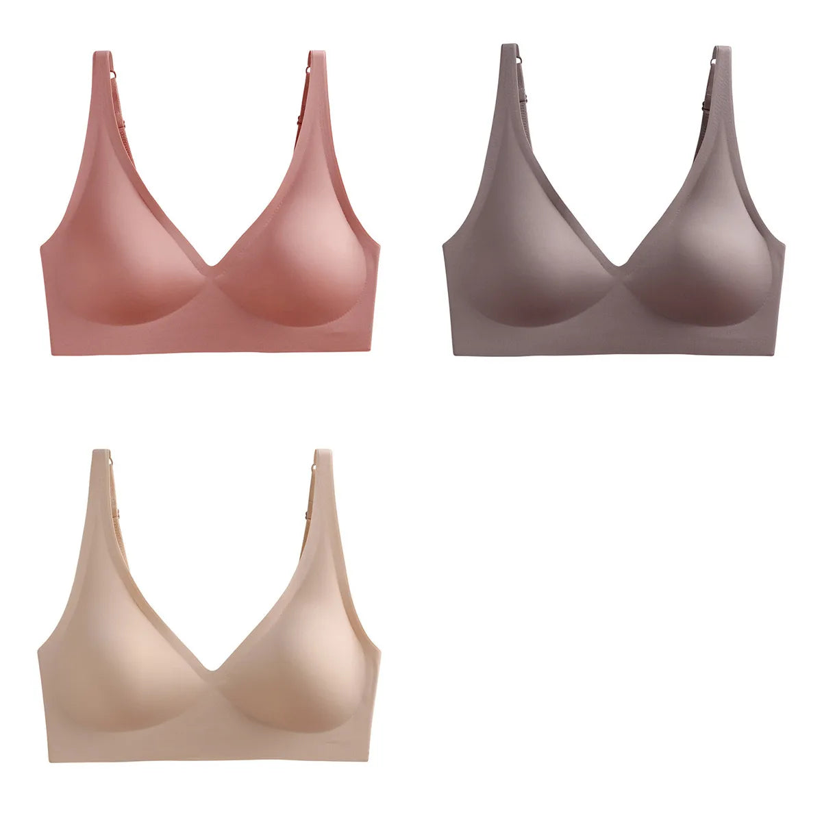 3Pcs/Set Seamless Bras Wire Free Brassiere Women Underwear Female Sexy Lingerie Plunge Underwear & Sleepwears Intimates