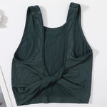 Women Rib Crop Top Seamless Tank Tops Sexy Underwear Deep V Streetwear Cropped Tee Summer Deep V Sports Camisole