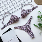 Sexy V-bar Underwired Bra Cup Thong Bikini 2025 Women Swimwear Female Swimsuit Two-pieces Bikini Set High Cut Bathing Suit Swim