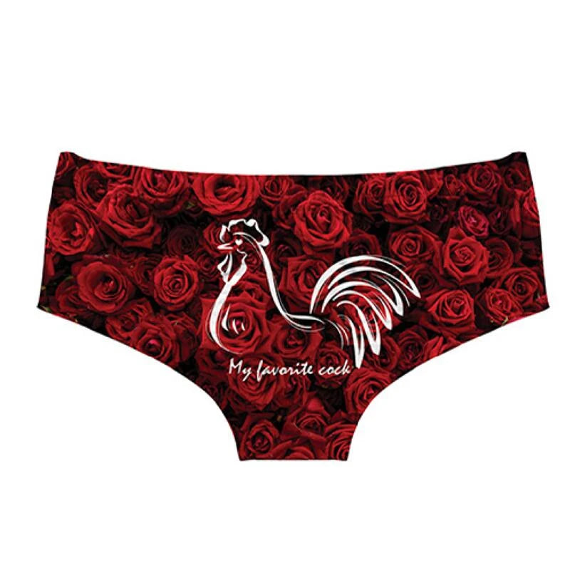 Original Valentine's Day Theme Printed Women Underwear Stretch Comfortable Panties Peach Hips Seamless Women Briefs
