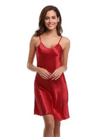 Oversize 3XL 4XL Female Satin Nightgown Lady Sexy Spaghetti Strap Night Dress Women Nighties Sleeveless Sleepwear Nightwear
